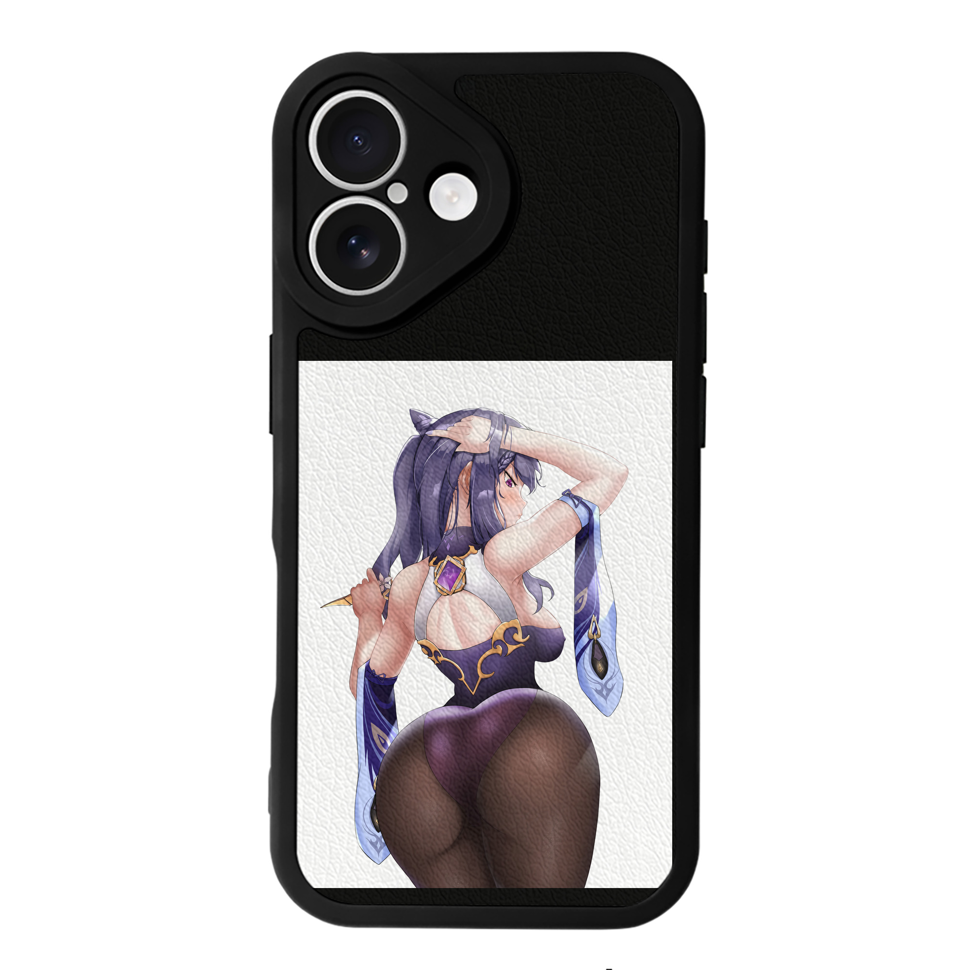 げんし神 刻晴 こくせい genshin Kokusei 【iPhone 16シリーズ対応】シリコンスマホケース（レザー調） 材質：シリコン